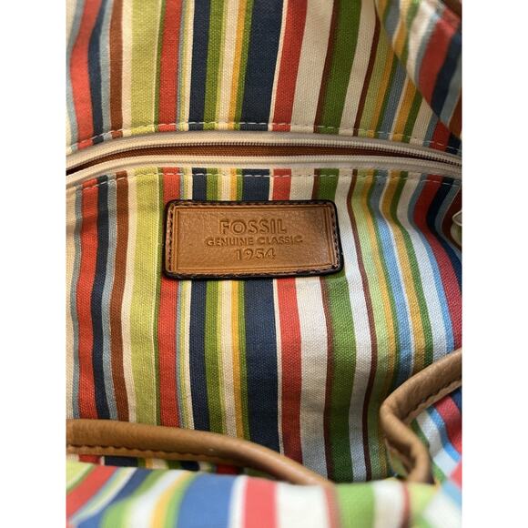 VTG Fossil 1954 Classic Bag Medium Size 9”x13” Zip Top Cream Color - Picture 10 of 13